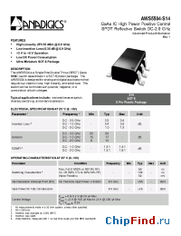 Datasheet AWS5504-S14 manufacturer Anadigics